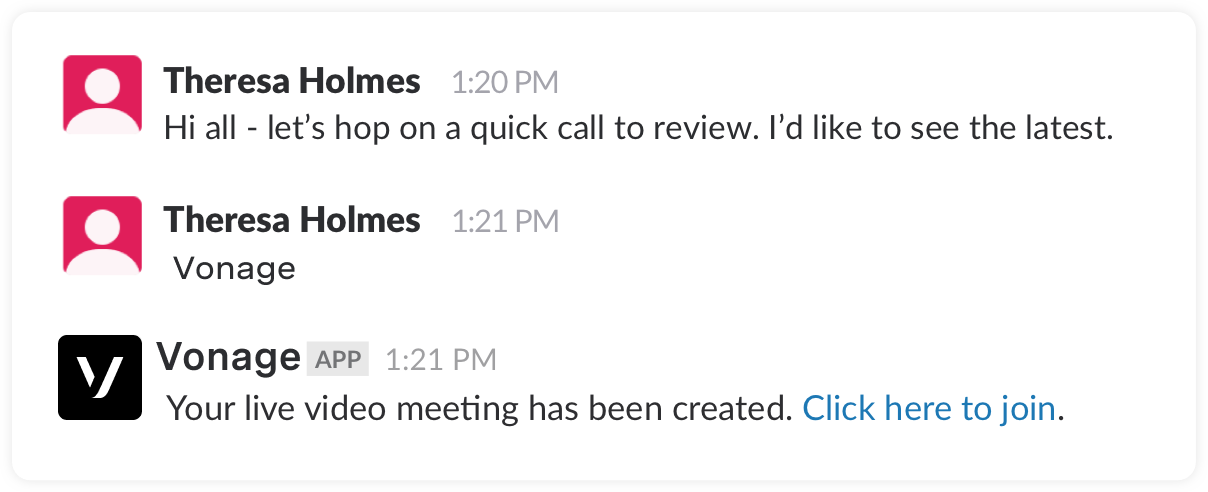 Slack Dialogue image of the a slack dialogue