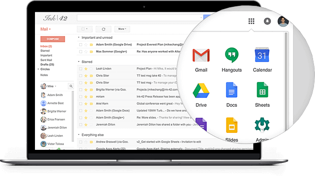 Google Apps Interface Google Apps Interface